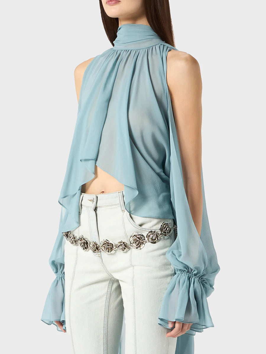 ELYSAN Off-Shoulder Minimalist Blouse