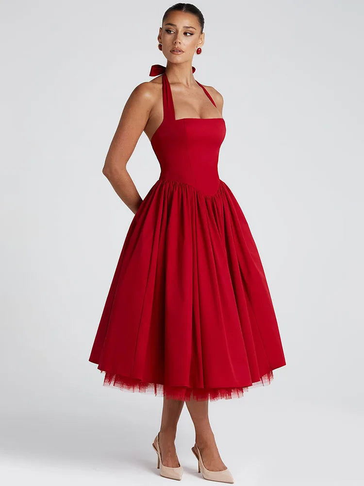 ALYSÉA Backless Midi Dress