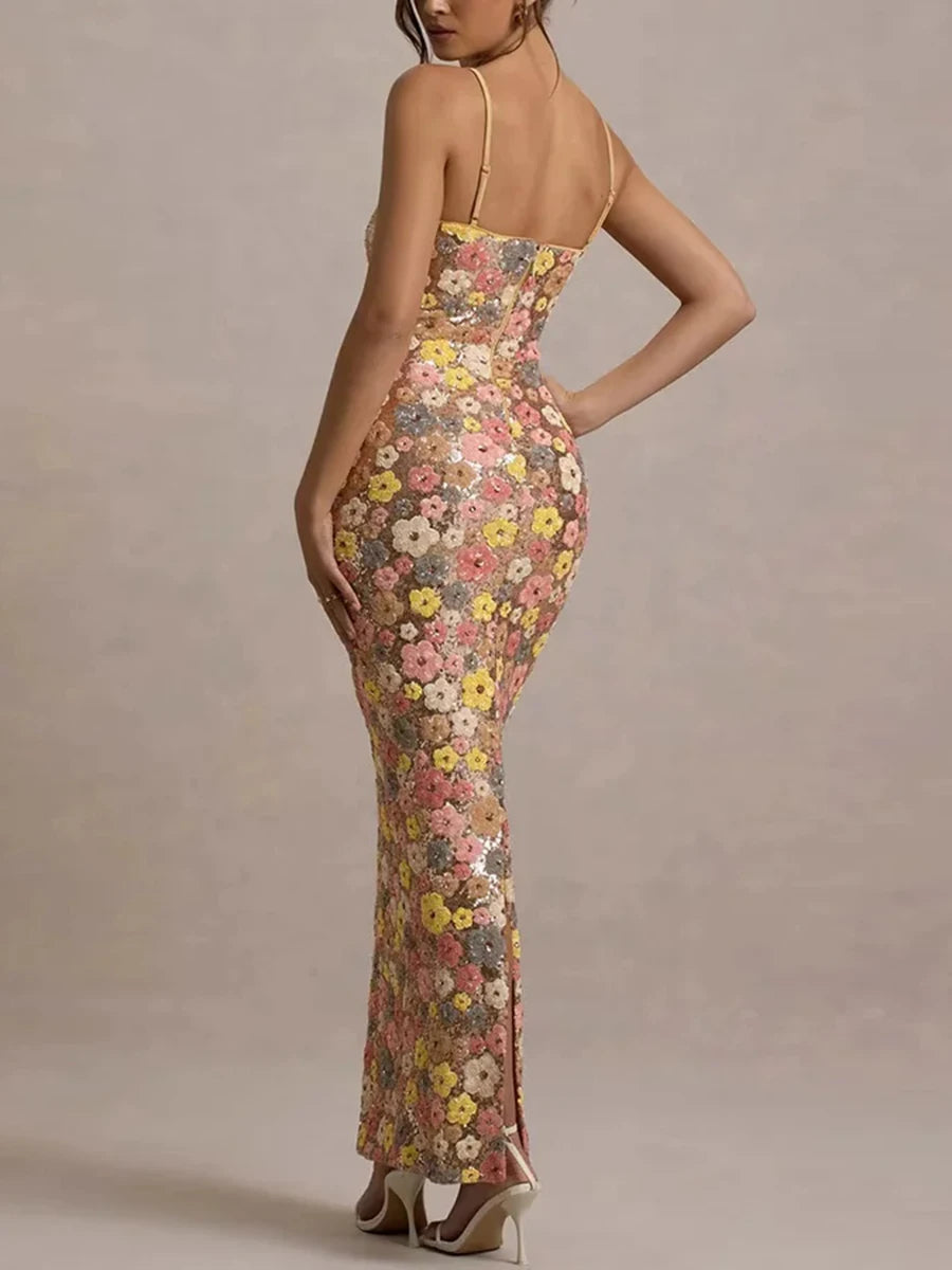 CLARISE Floral Maxi Dress