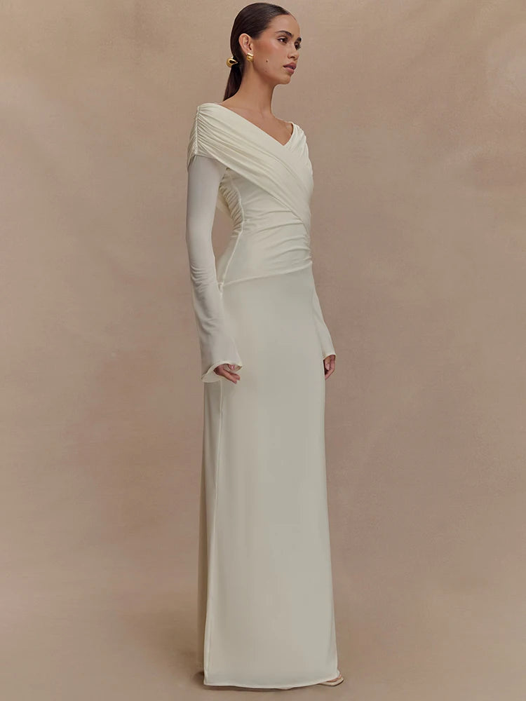 MARISOL V-Neck Maxi Dress