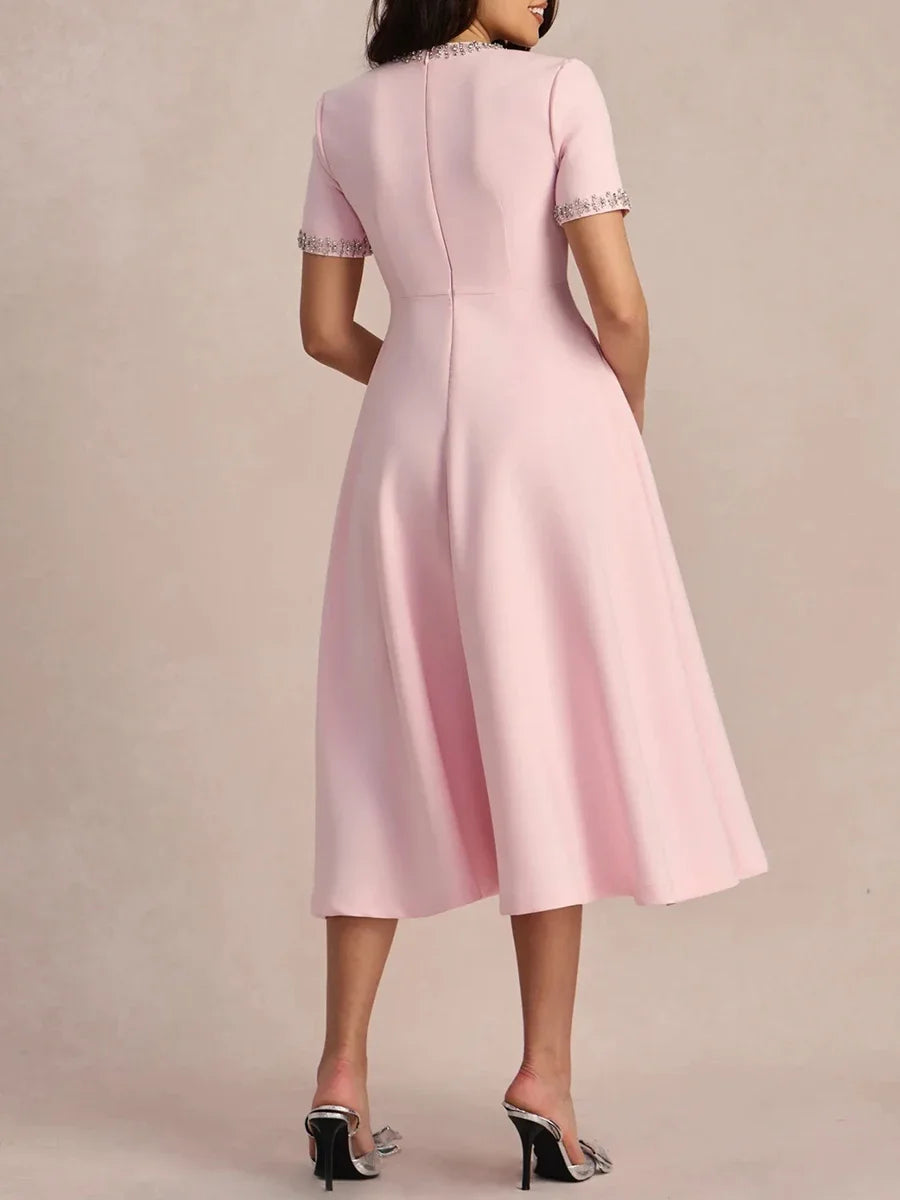 ELVYRA Bow-Detail Midi Dress