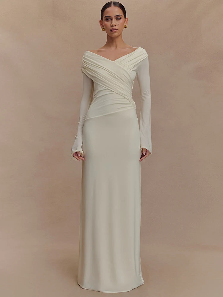 MARISOL V-Neck Maxi Dress