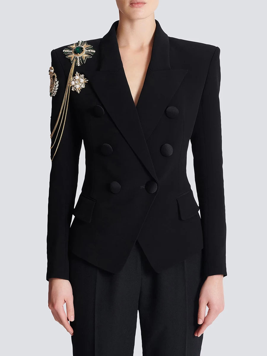 ORLÉANE Beaded Chain Blazer