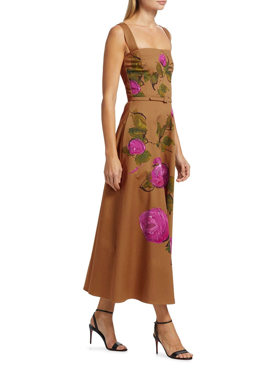 MARVIÈLLE Printed Midi Dress