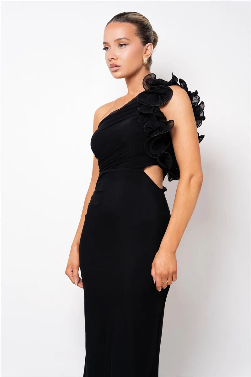 FLORENCE Floral Mesh Maxi Dress