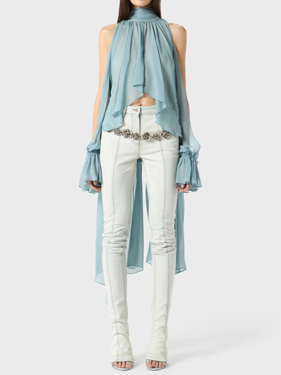 ELYSAN Off-Shoulder Minimalist Blouse