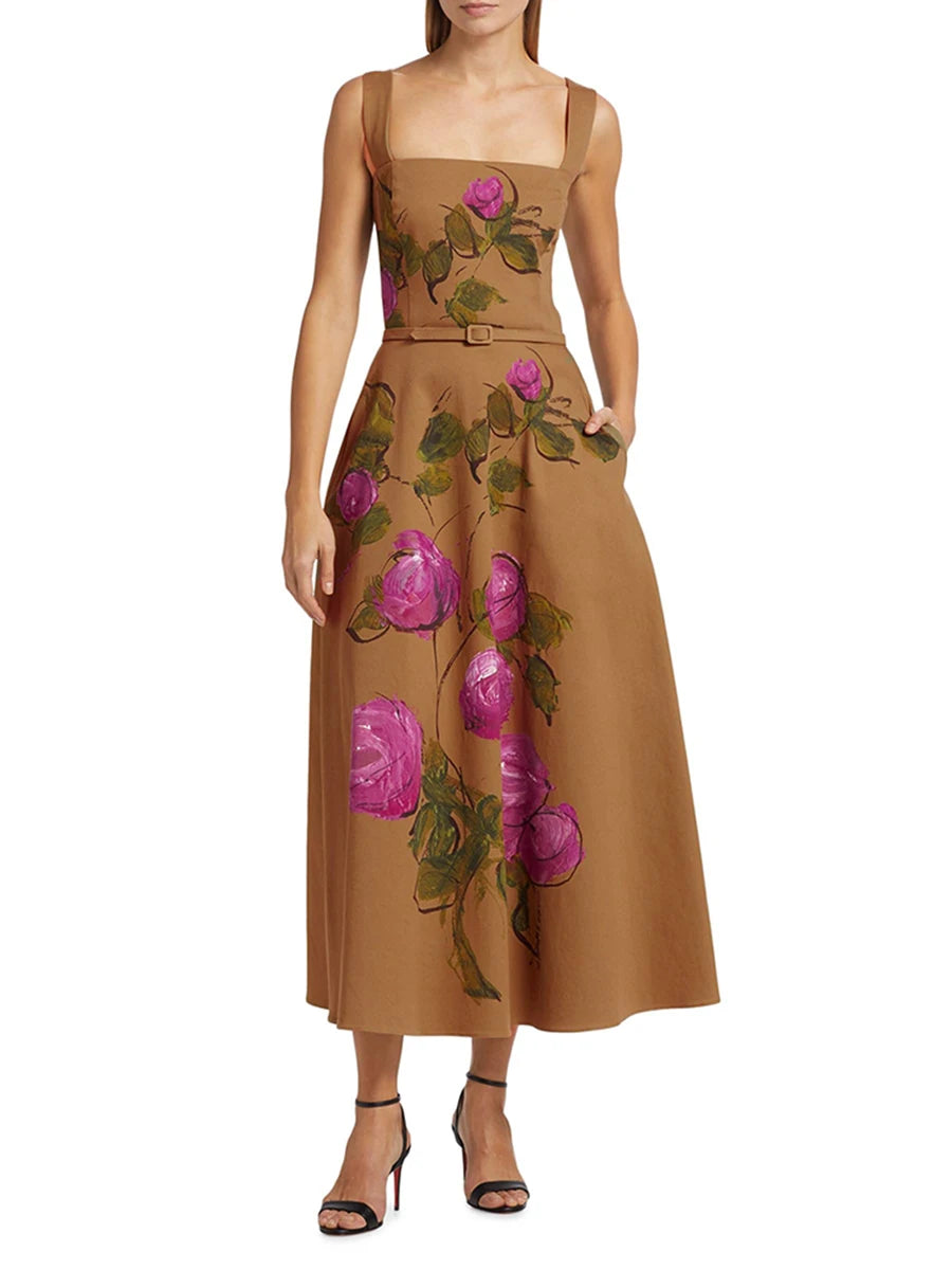 MARVIÈLLE Printed Midi Dress