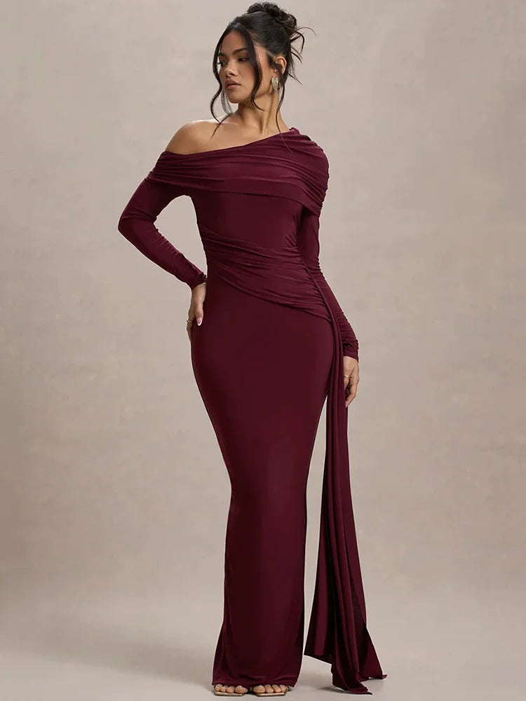 ÉMERAUDE Long Sleeve Maxi Dress
