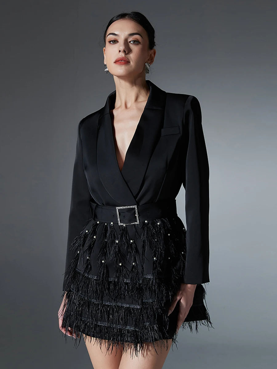 PLUMÉ Noir Mini Dress