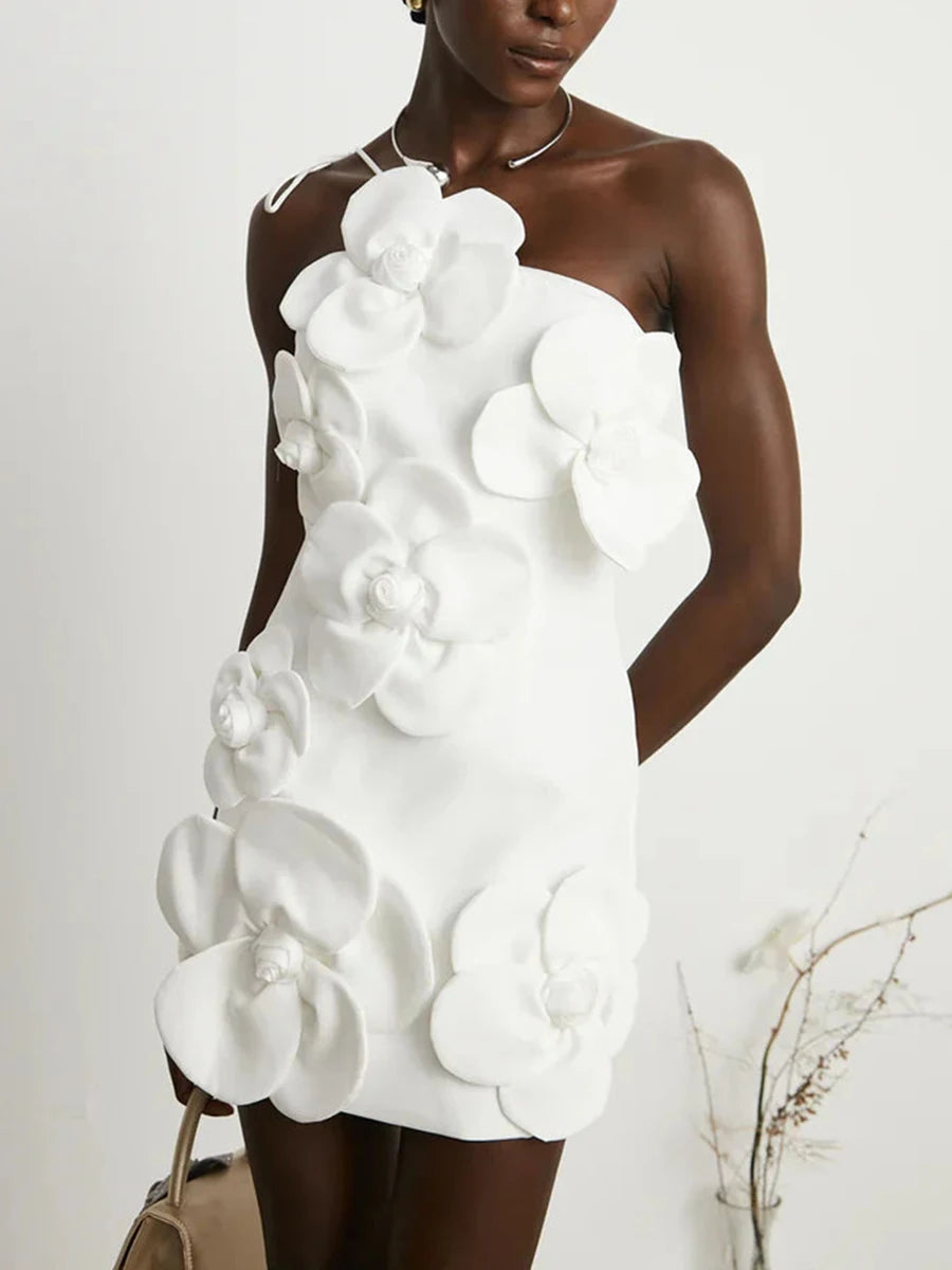 LISÉ Patchwork Diagonal Mini Dress