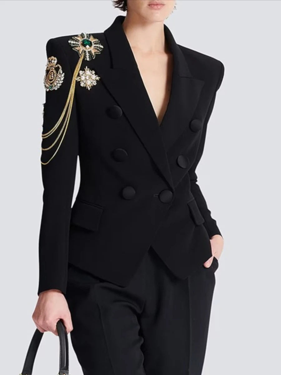 ORLÉANE Beaded Chain Blazer