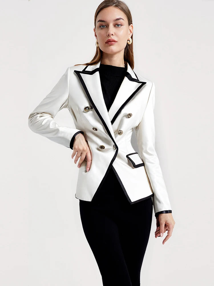 ALVÉRA Buckled Leather Blazer
