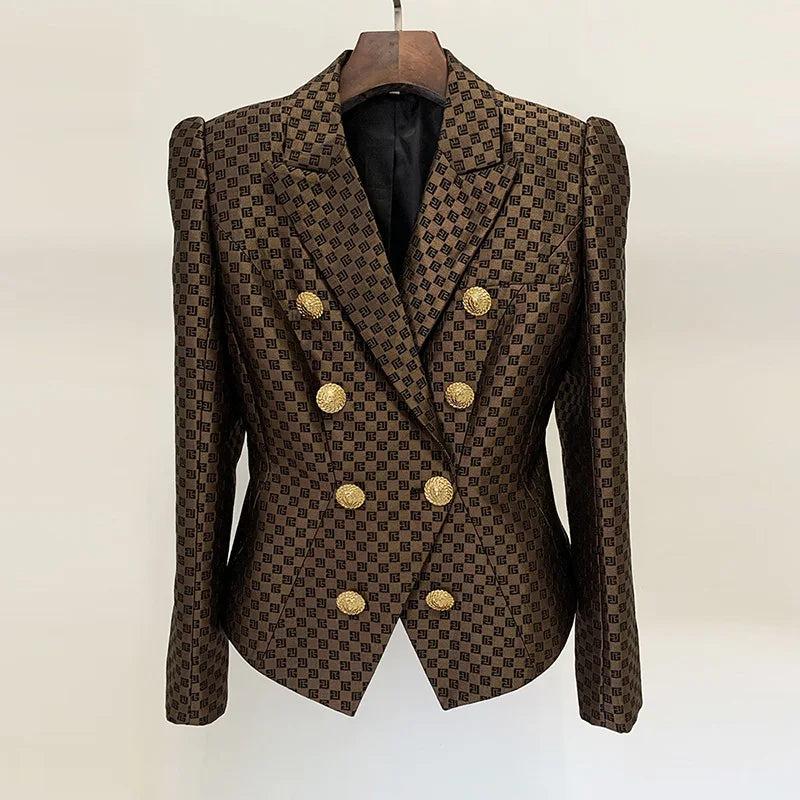 MONTRÉLLE Jacquard Double-Breasted Blazer